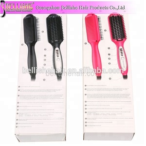 professional hair salon equipment LCD Electric hair straightening brush top 10 hair straighteners