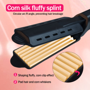 Professional Hair Straightener Titanium Volume Curling Iron Fast Hot 15s Hair Crimper Salon Beauty Curler Tool
