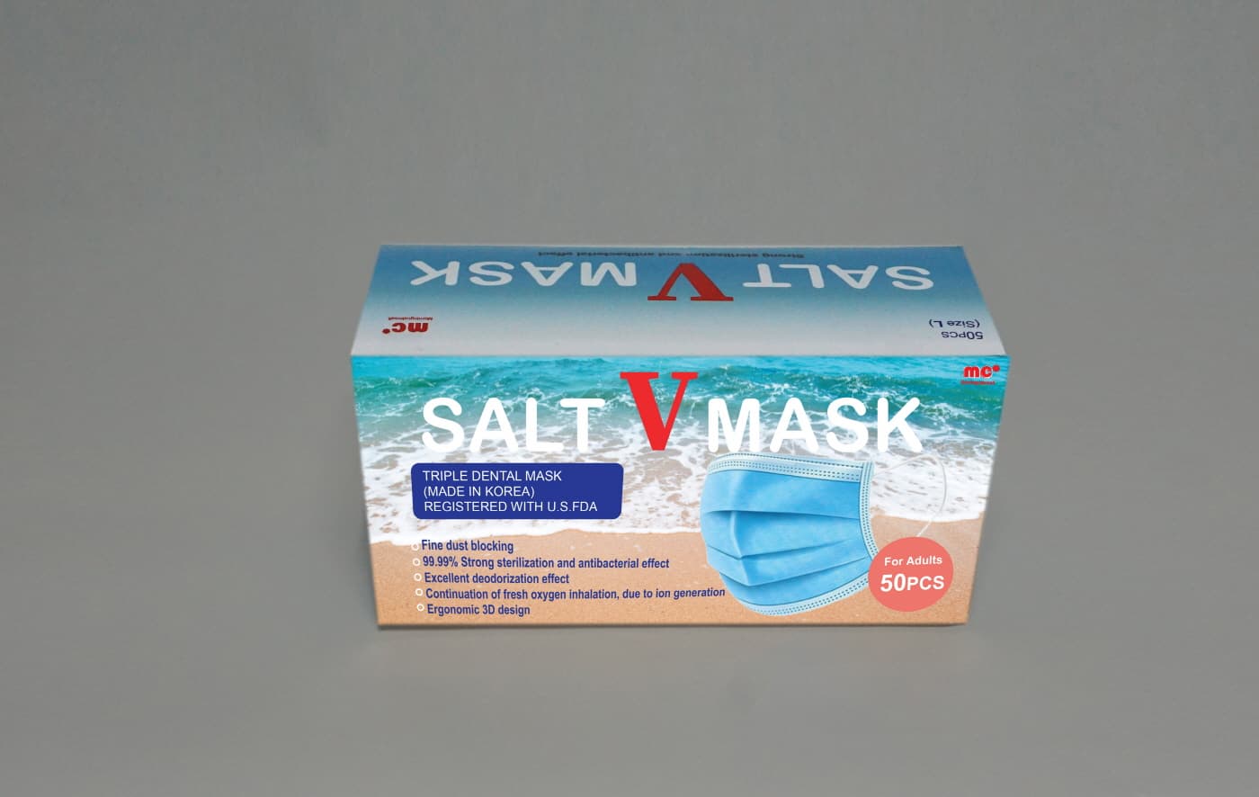 SALT V MASK 1box (3 Layer Dental Type), Health Care, Medical