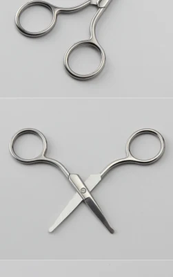 Small Scissors, Eyebrow Scissors, Nose Hair Scissors Round Tip Design, Will Not Hurt The Nasal Cavity. Professional Grooming Scissors for Hair, Eyelashes, Nose