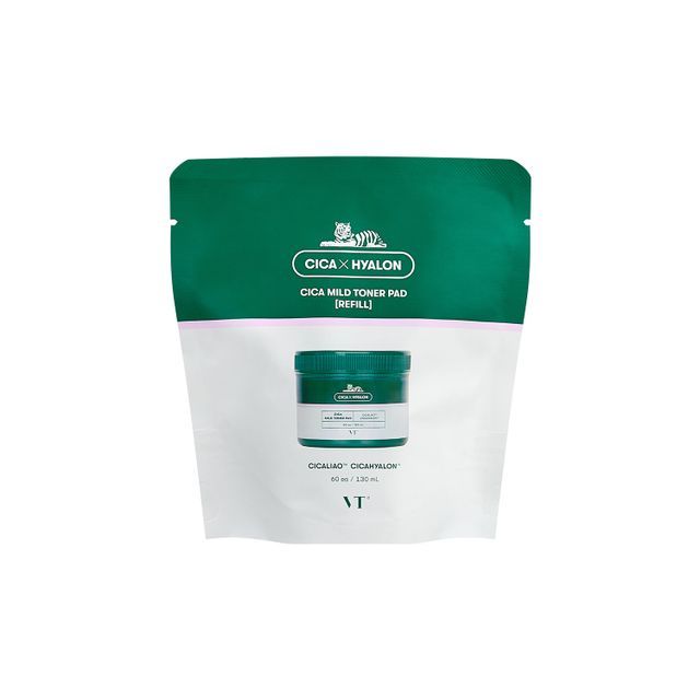 (VT) CICA MILD TONER PAD REFILL  (60ea, 130ml) 130ml 60ea