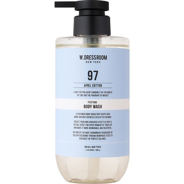(W.DRESSROOM) Jojoba Oil Perfume Body Wash [No. 97 April Cotton] 500g
