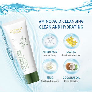 Wholesale Amino Acid Moisturizing Deep Pore Organic Acne Dry Private Label Milk Face Wash For Oily Skin Facial Cleanser