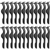 24 PCS False Eyelashes Applicator Tool Stainless Steel Eyelash Extension Tweezers Remover Clip Eyelash Tweezers ( Black )