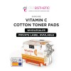 Vitamin C Cotton Toner Pads, Facial Cleanser for Surface Exfoliation. With Vitamin C, Niacinamida, Hyaluronic Acid Serum, amd AHA`s. Whitening Action, Clean, Exfoliate,Reduce Blemishes, Brightens, Even out Skin Tone, Dull Skin.