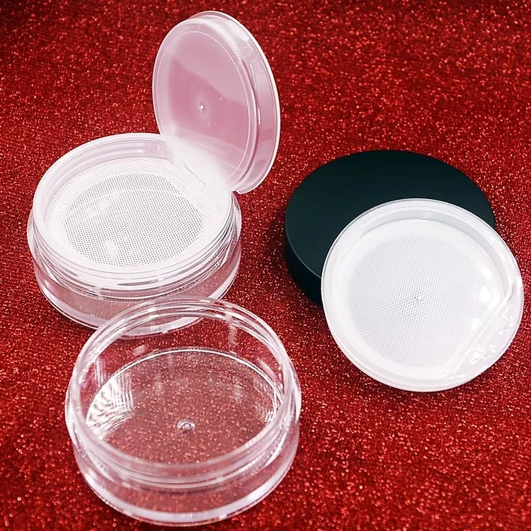 Cute Plastic Container Double Layer Loose Powder Case