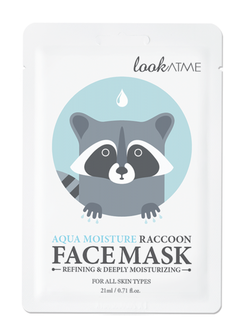 lookATME AQUA MOISTURE RACCOON  FACE MASK