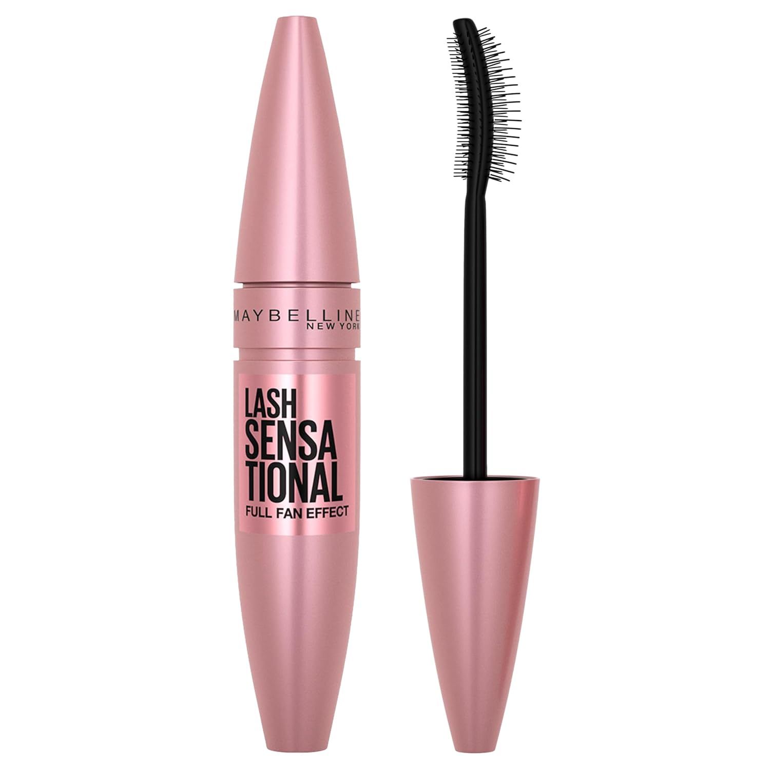 Maybelline Lash Sensational Washable Mascara, Lengthening and Volumizing for a Full Fan Effect, Very Black