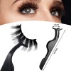 24 PCS False Eyelashes Applicator Tool Stainless Steel Eyelash Extension Tweezers Remover Clip Eyelash Tweezers ( Black )