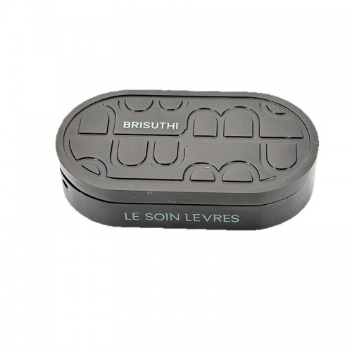 Portable Elongated Oval Electronic Plating Gray Metal Zinc Alloy Flip-top Solid Perfume Balm Box