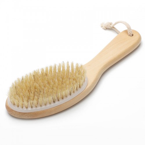 Best-selling Boar Bristles Wood Massager Wholesale Back Scrubber Exfoliator Shower Brush Bamboo Cleaning Brush