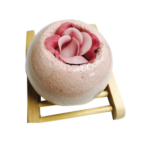 100% Handmade Luxury Moisturizing Shea Butter Fizzy Bath With Dried Petals Flowers Bath Soap