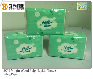 100% raw virgin pulp facial tissue from china manufacturer