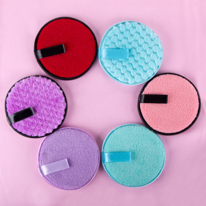 2021 New High Quality Bamboo Microfiber Reusable Makeup Remover Pads Private Label Small Moq