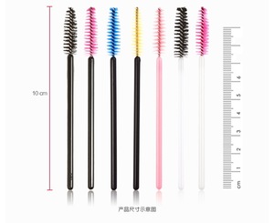 China flock tip lint free disposable lip brushes mascara eyelash brushes applicator