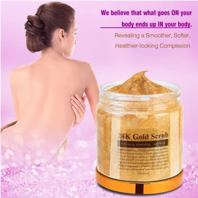 Custom 24K Gold Collagen Hydrating Face Scrub &amp; Exfoliating Body Scrub