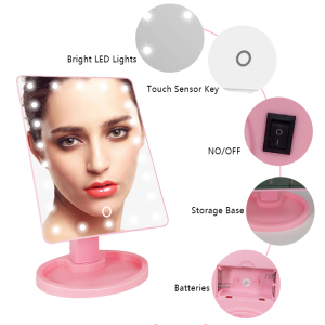 Custom Beauty Vanity Compact Magnifying Smart Led Makeup Mirror With Lights