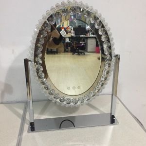 Diamond Hollywood Style LED Lighted Oval illuminated Makeup Vanity Mirror with Lights