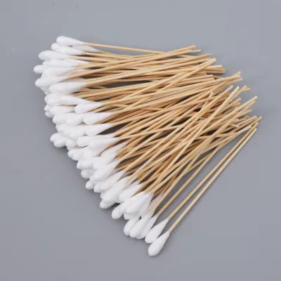 Disposable Medical Surgical Sterile Long Cotton Swab with Bamboo Stick