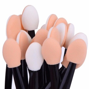 Double ended applicator make up brush eyeshadow sponge brush