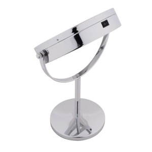Factory hot sale desktop LED makeup vanity mirror with magnified 10X mirror double-sided LED light