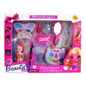 Fashionable pretend playing pretty gift kids makeup set