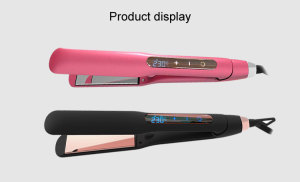 Free sample 1.5 inch Wide plate private label Flat iron  ceramic coating screen touch Hair straightener