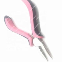 Hair Pliers for Micro Ring Beads Tips Hair Extension Pink And Black Handle Hair Plier