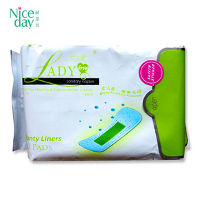 Hot sale cheap price mini organic Feminine hygiene Products panty liner wingless anion russia sanitary pads for women ladies