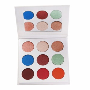 lady cosmetic eye shadow Wholesale  No MOQ No Logo eyeshadow cardboard rainbow palette high pigment eyeshadow