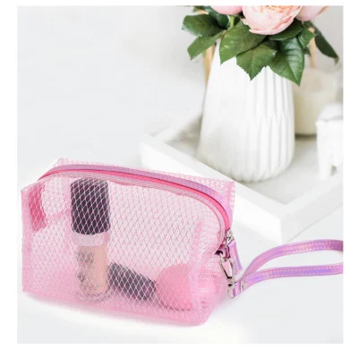 Lady TPU Beauty Waterproof Small Cosmetic Bag Women Cosmetic Zipper Makeup Brush Bag Portable Luxury Makeup Bag