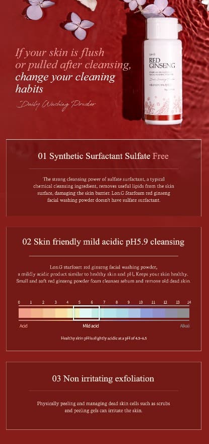 Lon.G STARFOAM RED GINSENG FACIAL WASHING POWDER