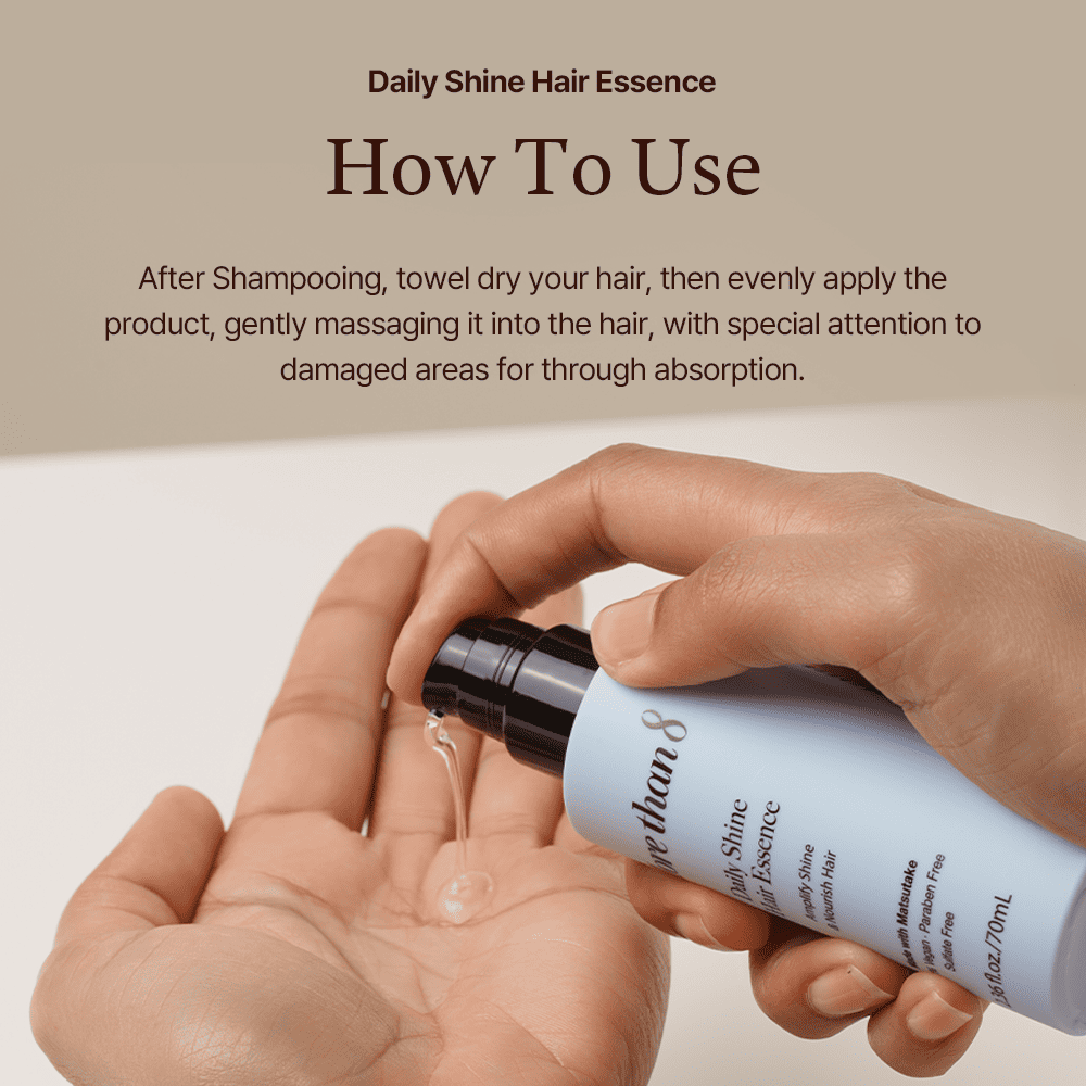 Morethan8 Daily Shine Hair Essence with Matsutake Extract