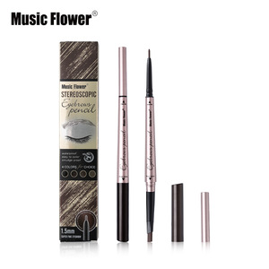 Music Flower Double Head Permanent Long Lasting Waterproof Eyebrow Pencil