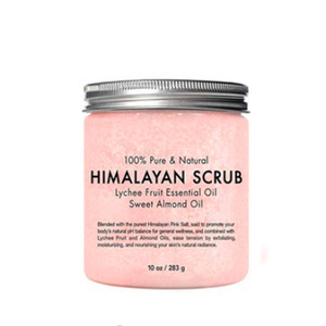 natural organic private label almond Himalayan Pink facial/body scrub organic