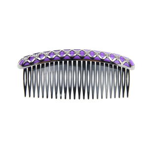 Natural Plastic Hair Comb Women Girls Useful Plastic Hair Comb With Shining Pearl