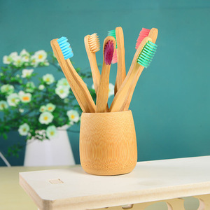 New Design 100% Biodegradable Bamboo Charcoal Toothbrush Wholesale