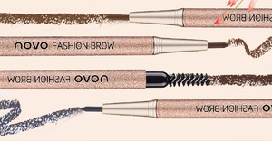 novo double head waterproof autorotation eyebrow pencil 4 colors private label eyebrow pencils