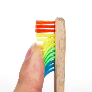 Personalized Custom Logo  Biodegradable Black Tooth Brush Natural Soft Bamboo Toothbrush