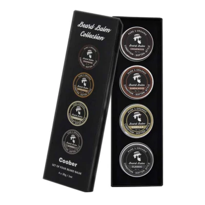 Private Label 100% Natural Ingredients Set for Four Beard Oil Collection
