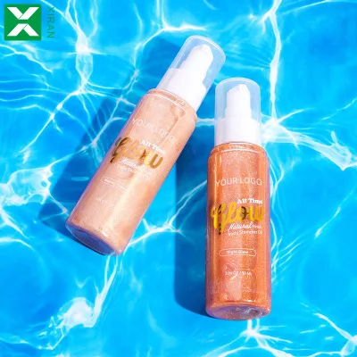 Private Label Custom Waterproof Face Body Glow Shimmer Oil