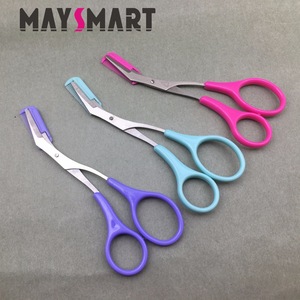 Stainless Steel Band Trim Eyebrows Comb Scissors Cosmetic Applicator Threading Artifact Makeup Tools Wholesale
