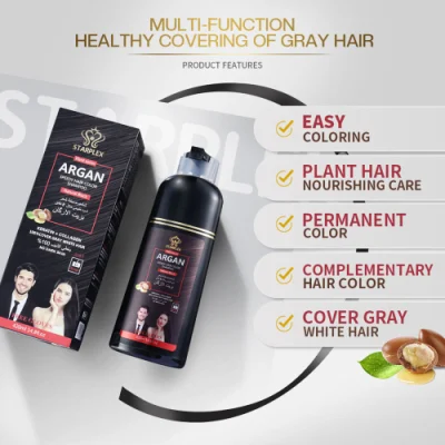 Starplex Basic Customization Hair Product Private Label Wholesale Herbal Natural Black Argan Speedy Hair Color Shampoo