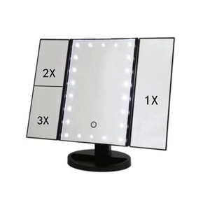 Tri-fold Makeup Mirror with Light  Led Folding Mirror