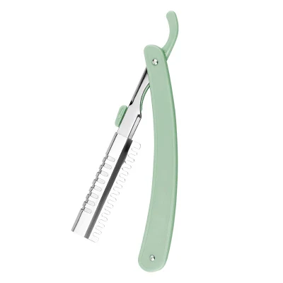 Trimming Knife Holder Folding Eyebrow Scraper Stainless Steel Eyebrow Razor Barber Tools