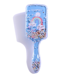 TSZ-8D021 Cartoon Rainbow Hair Brush Air Cushion Comb Transparent Massage Plastic Pony Comb