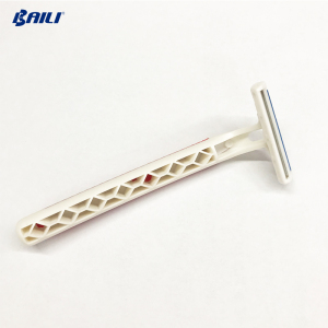 twin blade plastic disposable straight shaving razor blade shaver