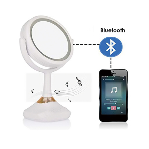 Victory high grade double Side Led Vanity Mirror With Music,Light LED Magnifying  Bluetooth Speaker multi function led mirror