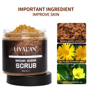Wholesale Custom Private Label Skin Care Vegan Exfoliating Whitening Brown Sugar Face Body Scrub