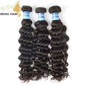 Wholesale Unprocessed Raw Virgin Cuticle Aligned Brazilian Human Hair extension from Mona